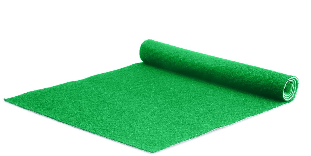 GJ Floors | Standaardloper Tokyo | Groen | 10 x 1 m | Uitstekende kwaliteit | Event, Bruiloft, Gala